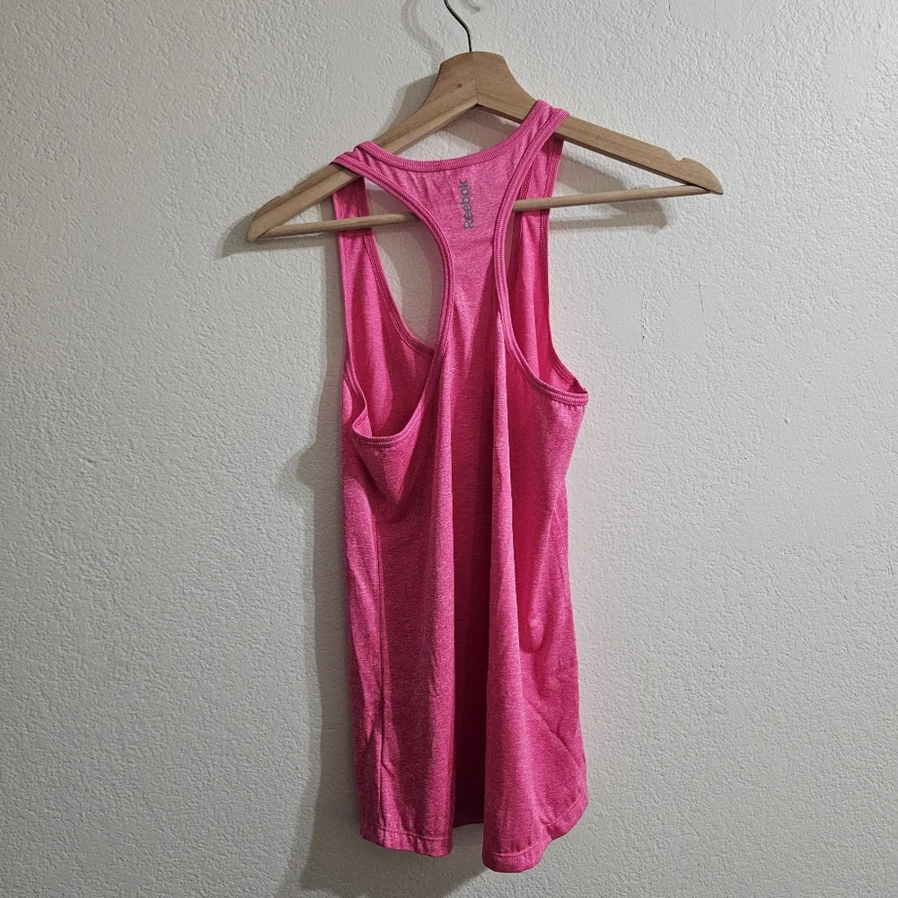 REEBOK "Finish Reebok Strong" Racerback Tank Pink Size S - Picture 3 of 9